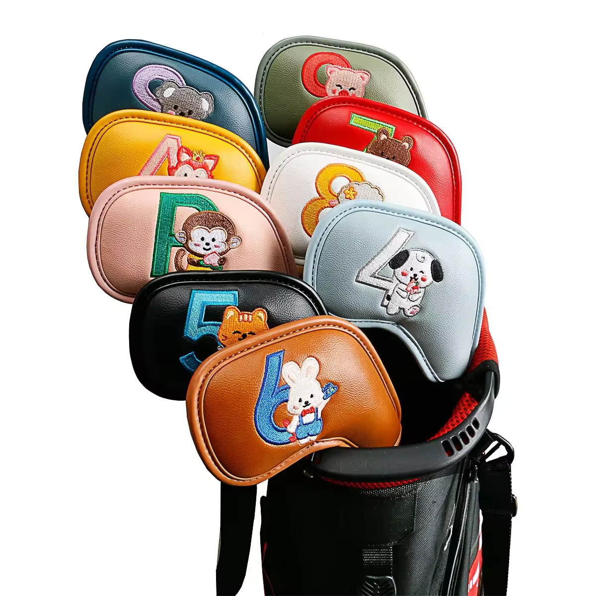 Golf Equipment Industry - 9Pcs Cute Cartoon Animal Golf Iron