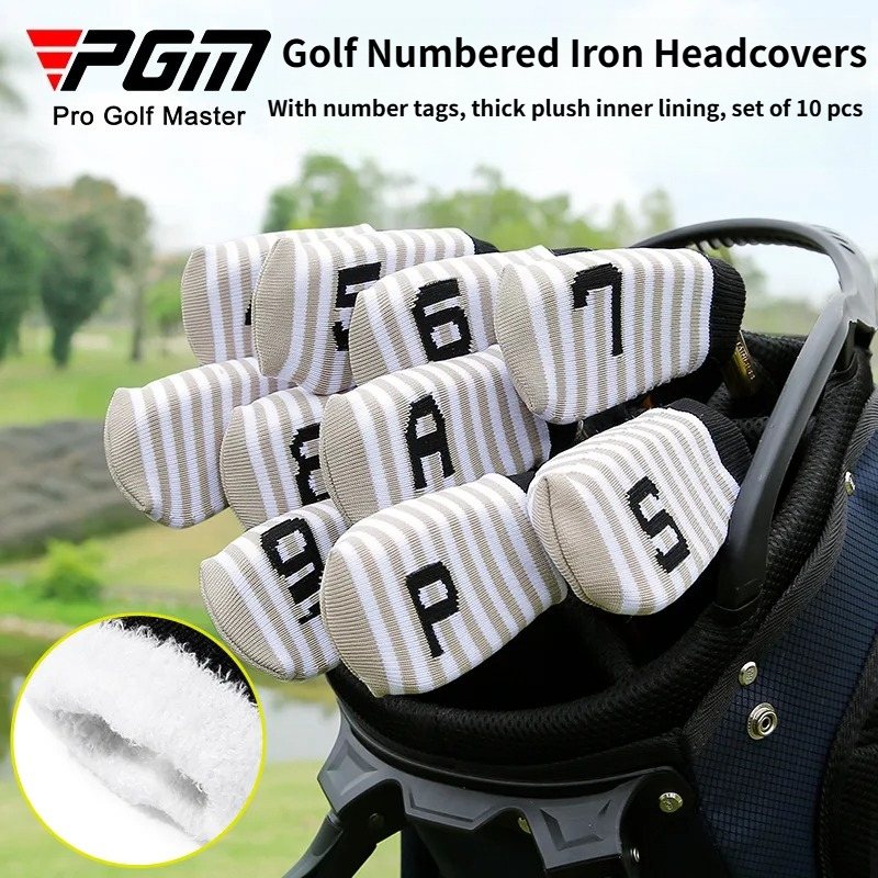 Golf Equipment Industry - PGM Knitted Golf Iron Headcovers 10Pcs