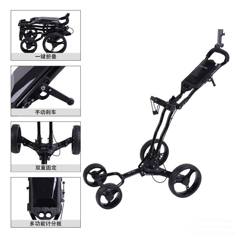 Golf Push Cart Swivel Foldable - Golf Bag Stand Cart ulasan dan harga