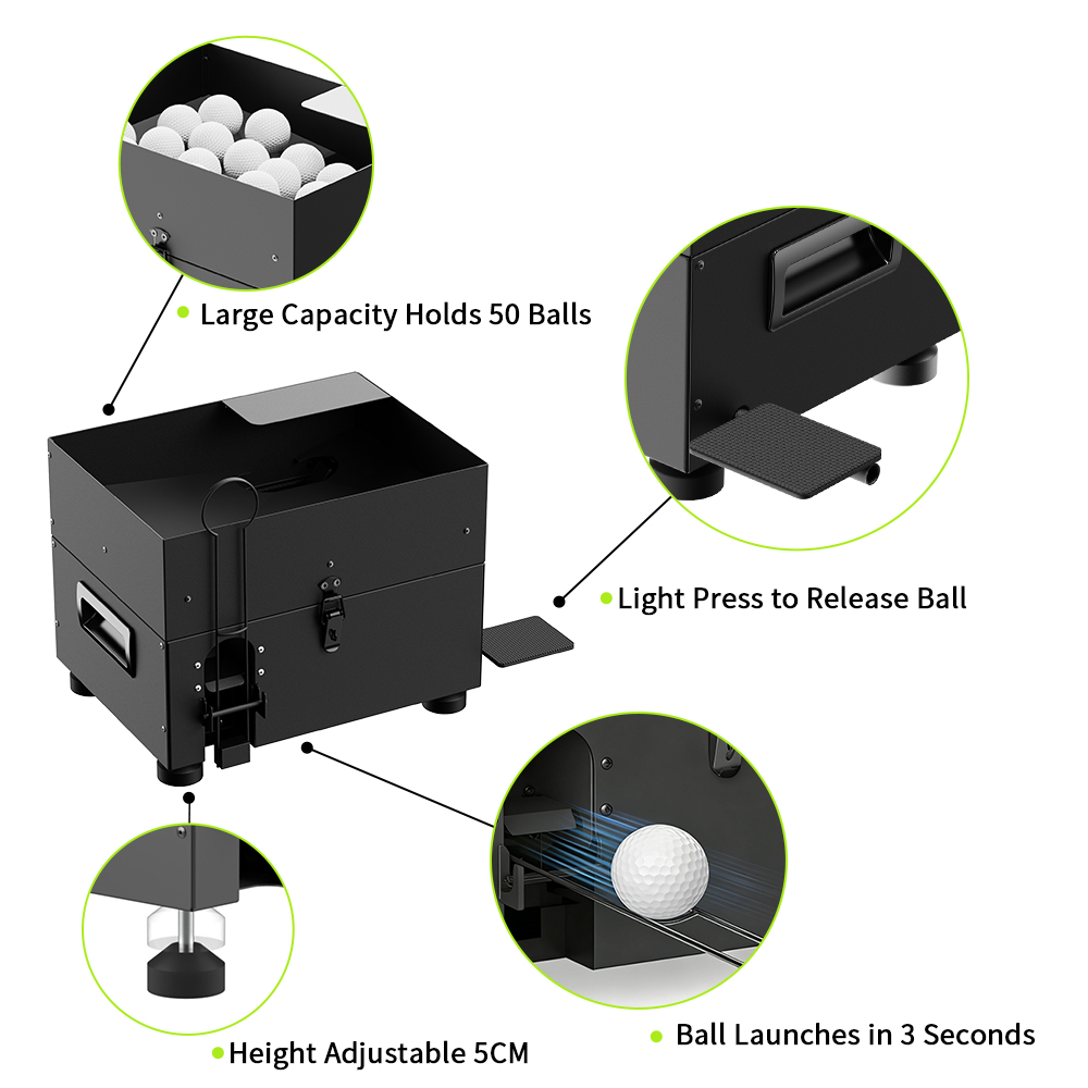 Iron Golf Teeing Machine Semi- - Golf Equipment Logos ulasan dan harga