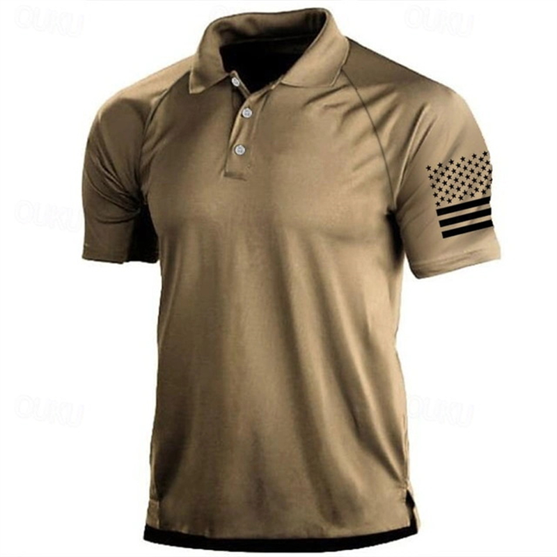 3D Print USA Flag Pattern Polo - Golf Equipment Cheap ulasan dan harga