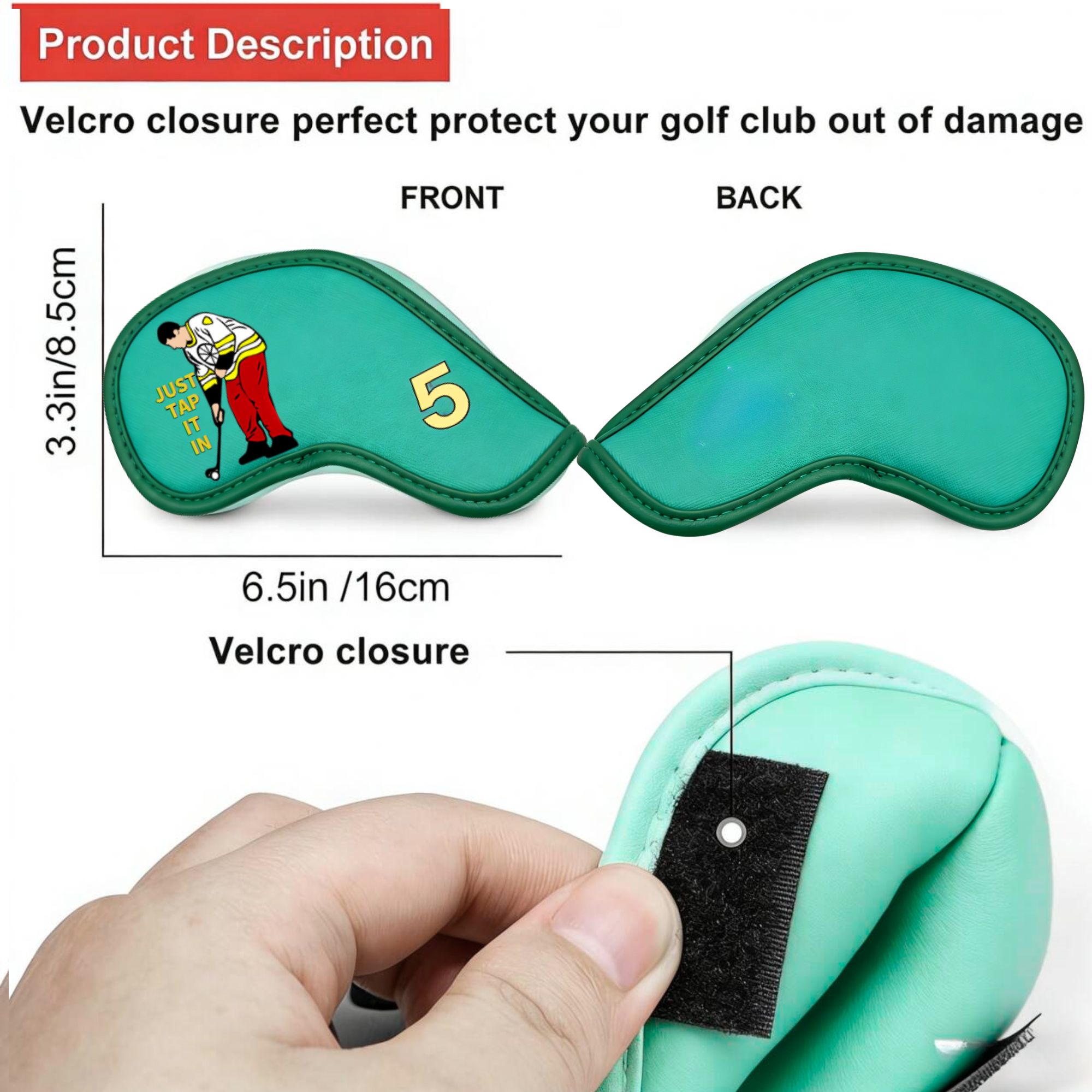 9 pcs Golf Iron Covers with Fu - Golf Equipment Industry ulasan dan harga
