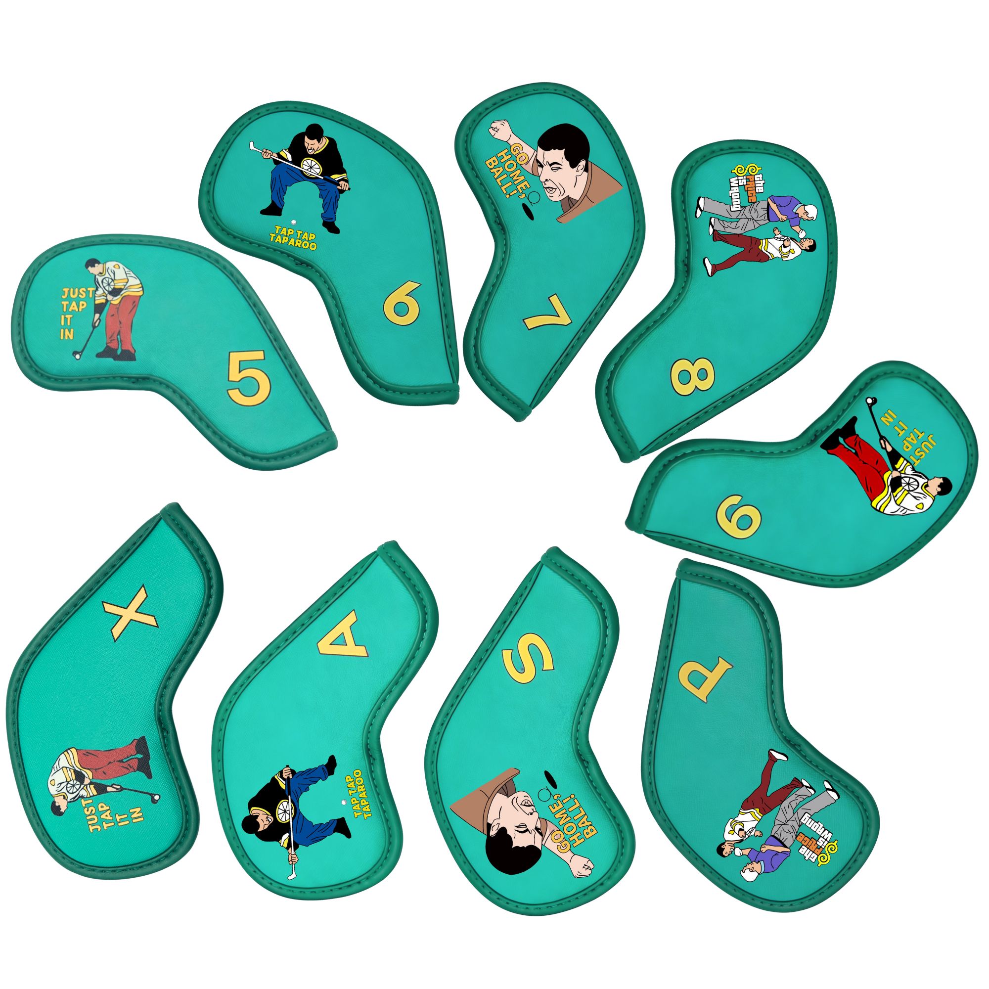 9 pcs Golf Iron Covers with Fu - Golf Equipment Industry ulasan dan harga