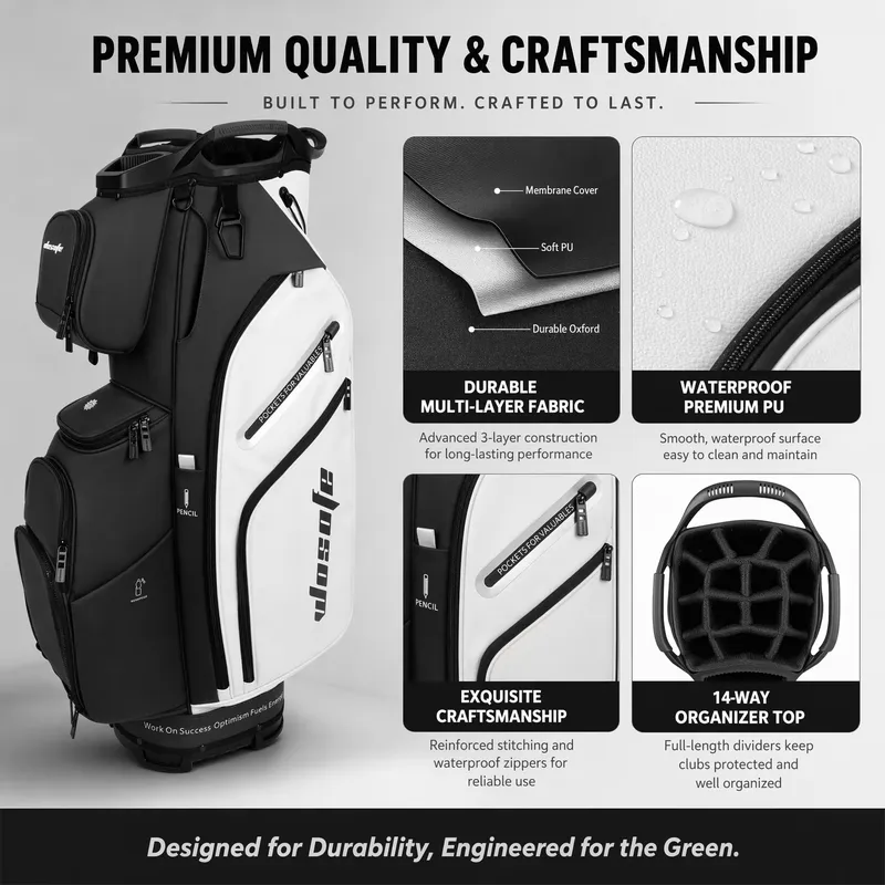 Wosofe 14 Way Golf Cart Bag Wa - Golf Bag Stand Cart ulasan dan harga