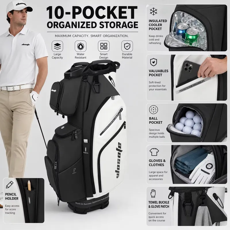 Wosofe 14 Way Golf Cart Bag Wa - Golf Bag Stand Cart ulasan dan harga